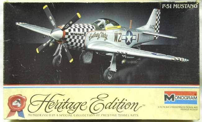 Monogram 1/32 F-51D Mustang Action Model (P-51) - 'Contrary Mary' 78th Fighter Group 8th Air Force - Heritage Edition Issue, 6054 plastic model kit